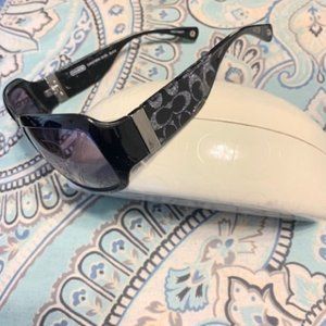 Coach Christiana Silver Glitter C's Sunglasses